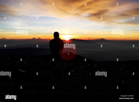 Mount Semeru sunrise Stock Photo - Alamy