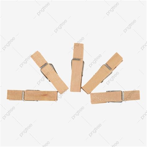 Five Natural Wood Clothespins, Wood Clipart, Photo Folder, True Color ...