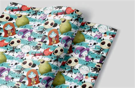 Nightmare Before Christmas Wrapping Paper Sheets Set of 3 - Etsy