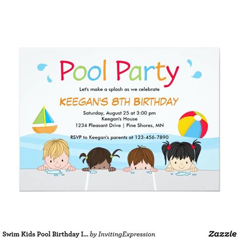 Pin on Kids 2-12 Birthday Invitations