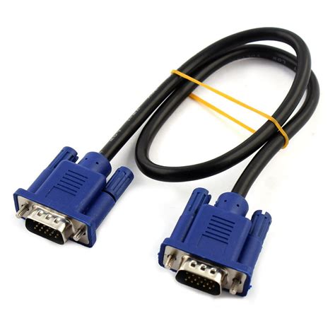 Unique BargainsOffice Desktop Computer Monitor VGA Male to Male Extension Cable 50cm Long ...