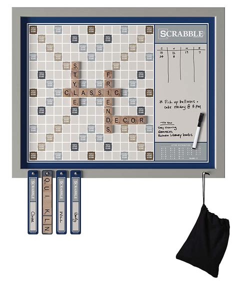 WS Games Deluxe Magnetic Scrabble for Wall Message Board Jumbo Game | lakesidehobby
