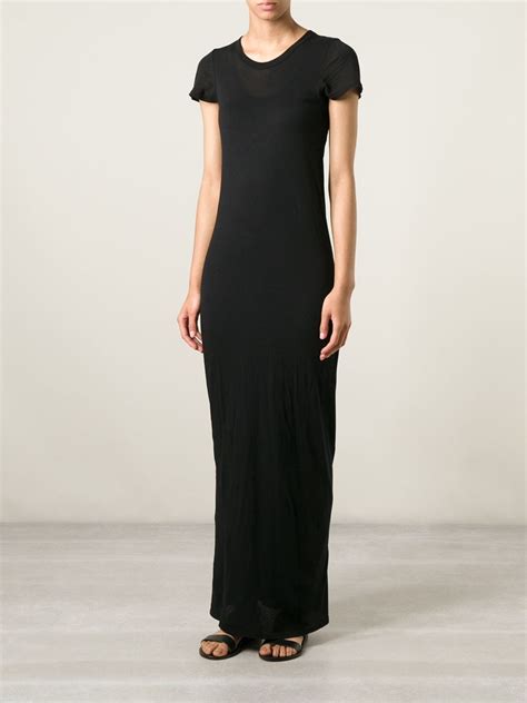 Enza Costa Long T-Shirt Dress in Black - Lyst