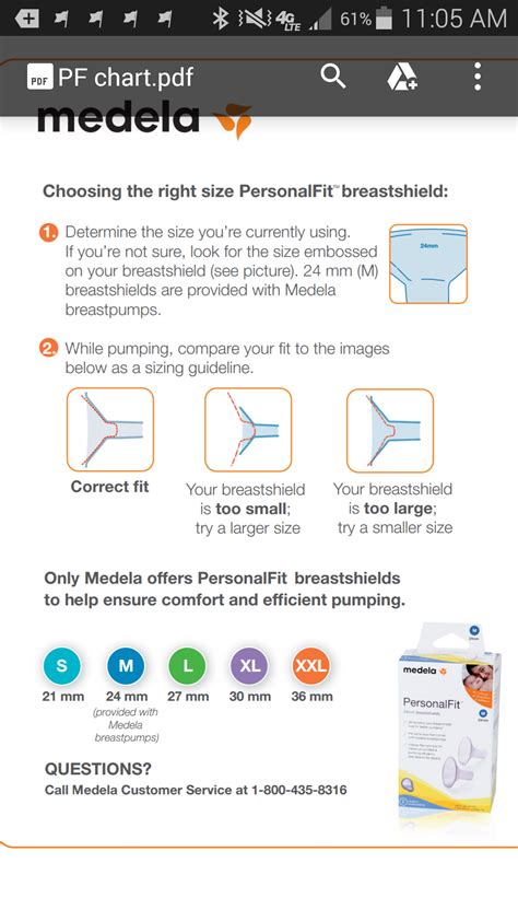 Medela Flange Size Chart - Greenbushfarm.com