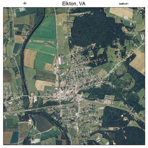 Aerial Photography Map of Elkton, VA Virginia