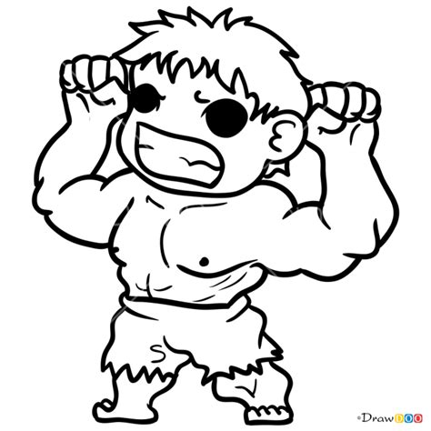 How to Draw Hulk, Kawaii