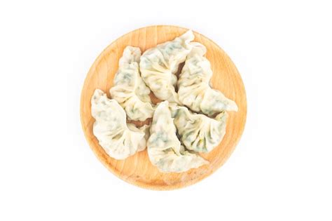 Premium Photo | Chinese vegetables dumplings on white