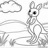 Baby kangaroo coloring Page Download Or Print For Free sketch template