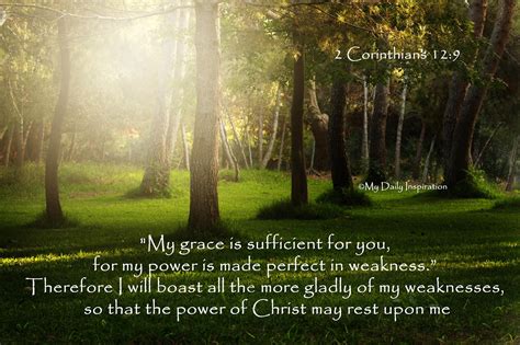 My grace is sufficient for you