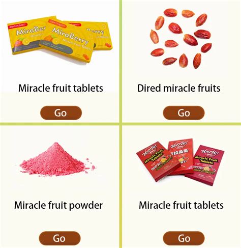 Wholesales Factory Miraculin From Miracle Fruit Tablets And Dried Berry ...