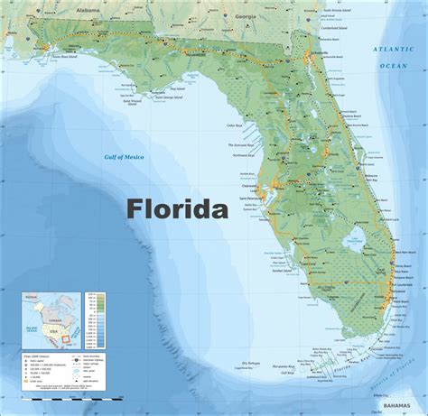 Florida State Map With Major Cities And Travel Information - New ...