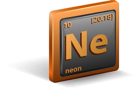 Neon chemical element. Chemical symbol with atomic number and atomic mass. 1953556 Vector Art at ...