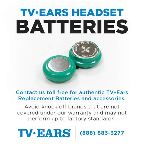 TV•Ears® 5.0 Headset Replacement Battery - TV Ears - Voice Clarifying Products, Hearing Aids