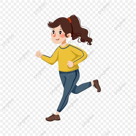 Girl Jogging Clipart Transparent PNG Hd, Morning Jog Girl, Girl, Beauty ...