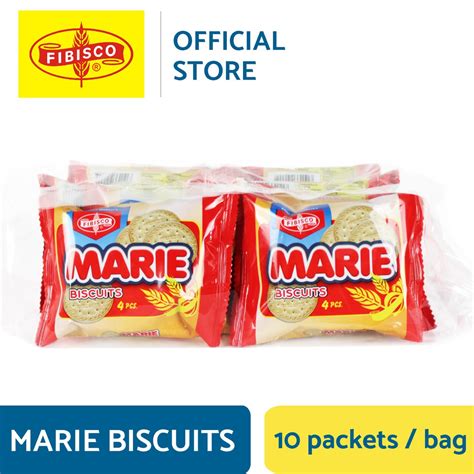 Fibisco Marie Biscuits (10 packets / bag) | Shopee Philippines