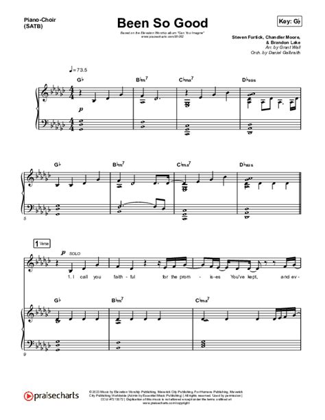 Been So Good Sheet Music PDF (Elevation Worship / Tiffany Hudson) - PraiseCharts