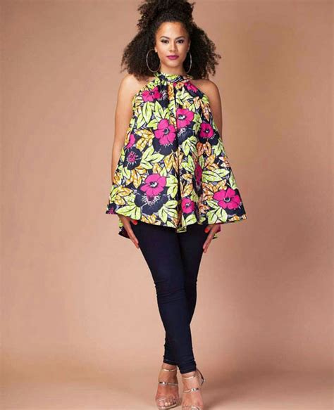 40 Pictures Of The Latest Ankara Tops With Jeans Style | Blouse & Jeans ...