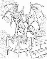 Gargoyle Coloring Pages sketch template