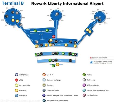 Newark Airport Terminal B Map