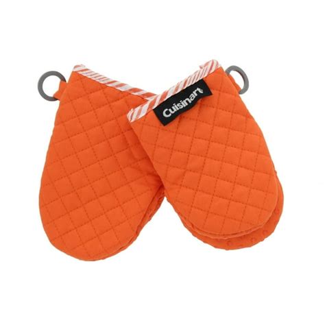 Cuisinart Quilted Mini Oven Mitts w/Silicone for Easy Gripping, Heat ...