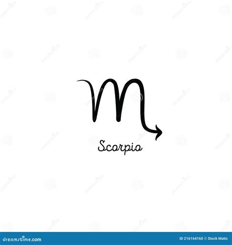 Hand Drawn Scorpio Zodiac Illustration Stock Vector - Illustration of ...