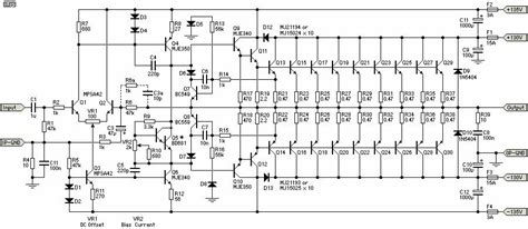 500w Audio Power Amplifier Circuit Diagram