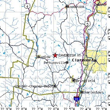 Cavendish, Vermont (VT) ~ population data, races, housing & economy