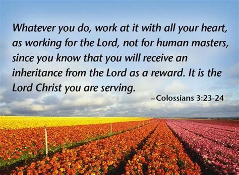 Verse of the Day - Colossians 3:23-24 KJV - Highland Park Baptist Church - Lenoir City, Tennessee