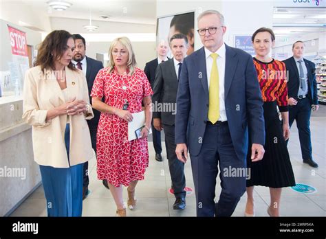 Prime Minister Anthony Albanese during a visit to Rudloc Road Medical & Dental Centre in Perth ...