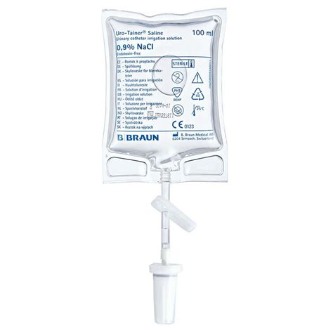 Uro-Tainer - Saline (NaCl) - 100ml catheter irrigation solution