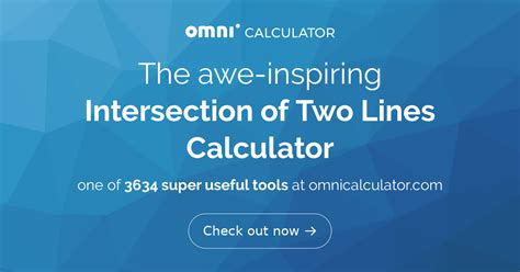 Intersection of Two Lines Calculator