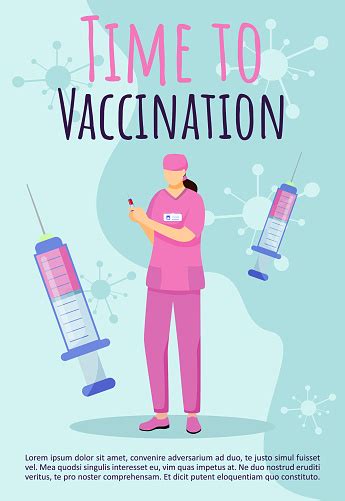 Time To Vaccination Brochure Template Flyer Booklet Leaflet Concept ...