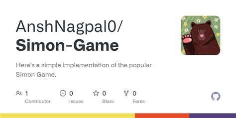 GitHub - AnshNagpal0/Simon-Game: Here's a simple implementation of the ...