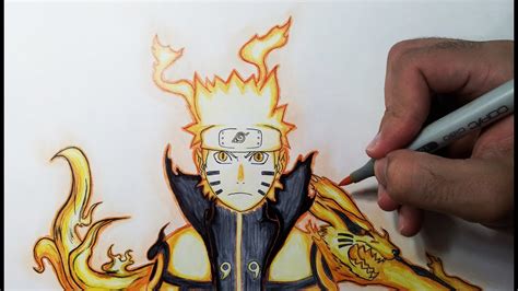 Drawing Naruto Bijuu mode - YouTube