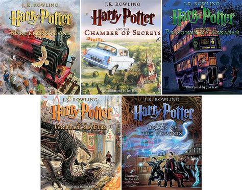 Harry Potter Illustrated Editions Five-Book Set W/FREE Art, 41% OFF