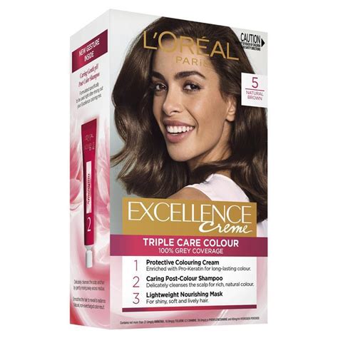 Buy L'Oreal Excellence Creme 5 Natural Brown Hair Colour Online at My ...