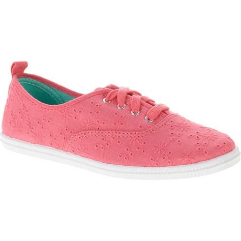 Faded Glory Women's Casual Lace-up Canvas Sneaker - Walmart.com