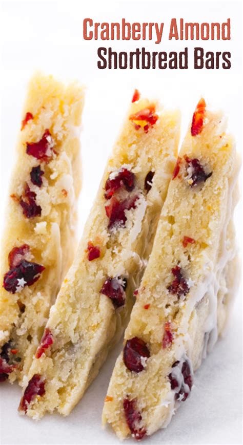 Cranberry Almond Shortbread Bars