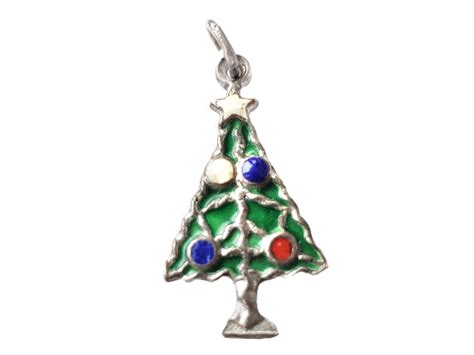 Sterling Silver & Enamel Christmas Tree Charm Marked STG JMF | Etsy | Christmas tree charm, Tree ...