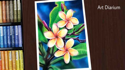 abuela Cereza Circulo flower drawing with oil pastels Autorización ...