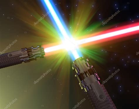 Battle with light sabers Stock Photo by ©scanrail 4081271