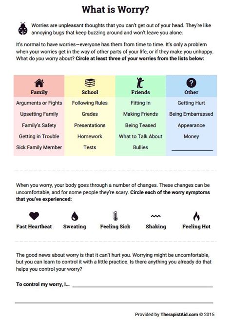 Stress Management Techniques Therapist Aid - TherapistAidWorksheets.net