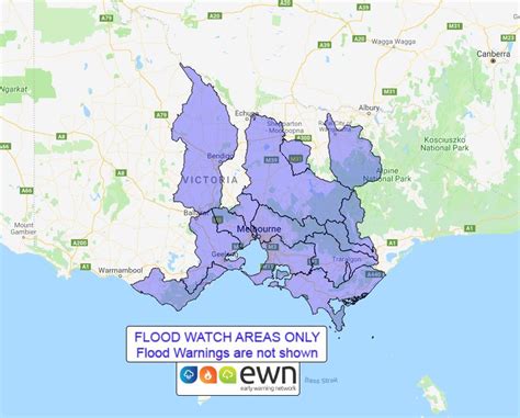 VIC Flood Watch: Greater Melbourne, West and South Gippsland, and parts ...