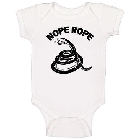 Nope Rope Snake Funny Animal Name Baby One Piece