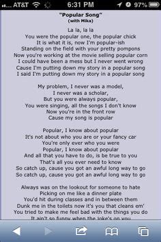 How To Be Popular Lyrics - Teachfuture6