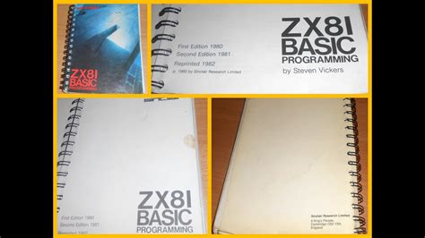 Sinclair ZX81 Basic Programming Computer Manual Book - YouTube