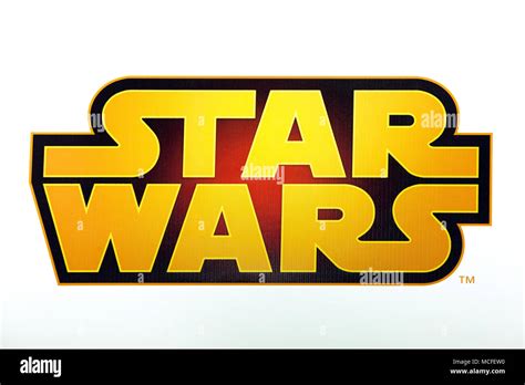 Star Wars logo sign printed on banner. Star Wars is an American epic ...