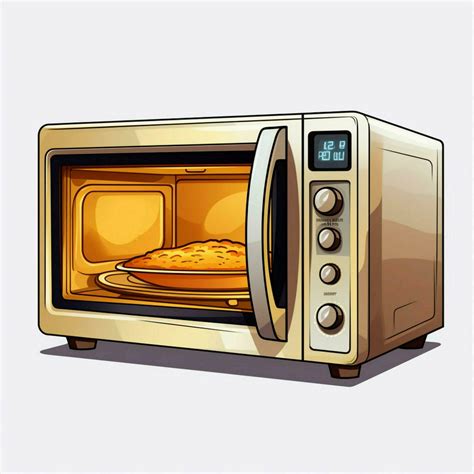 Microwave oven 2d cartoon illustraton on white background 30689906 ...