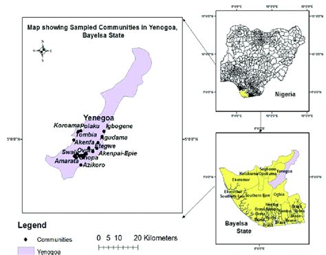 Map of bayelsa state showing the study area. | Download Scientific Diagram