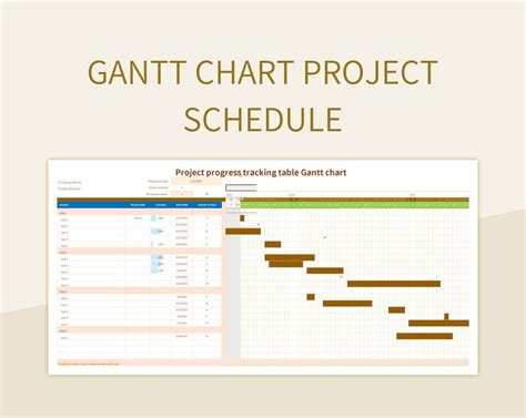 Gantt Chart Project Schedule Excel Template And Google Sheets File For ...